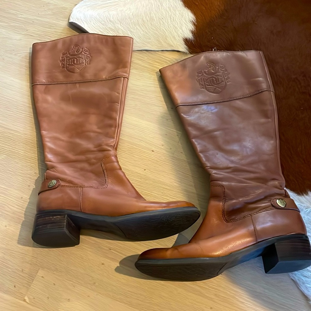 Brown riding boots